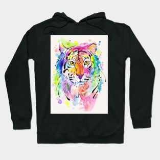 Tiger, Tiger - Abstract Watercolor Painting Hoodie